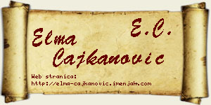 Elma Čajkanović vizit kartica